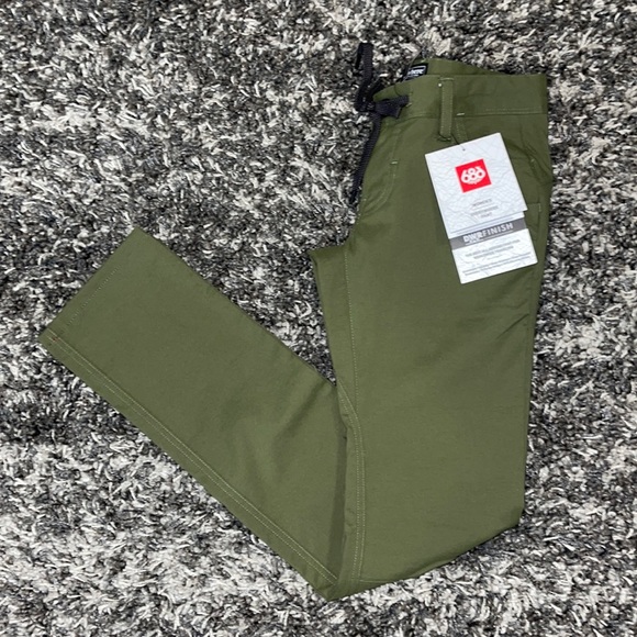 686 Pants - New Womens 686 Everywhere Shell Pants in Surplus Green Size 0